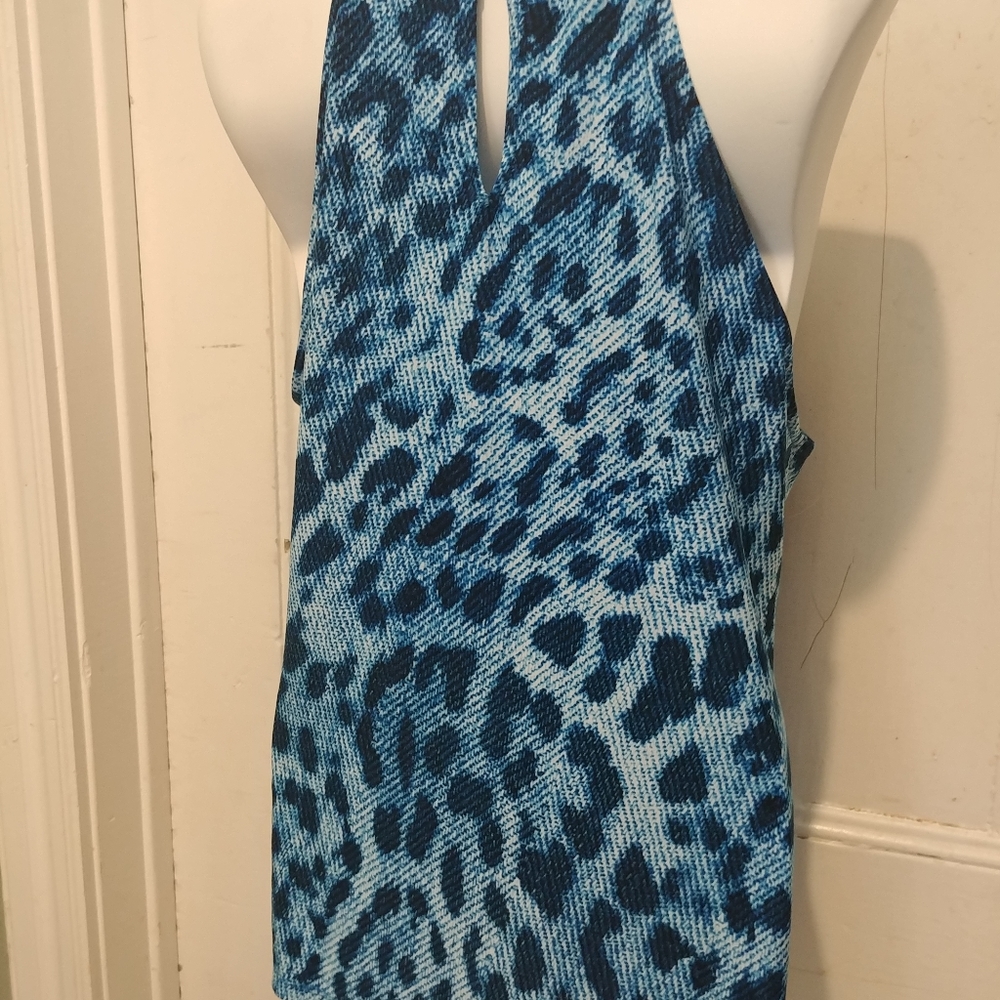 NWT INC International Halter Neck Animal Print Top - Picture 3 of 9